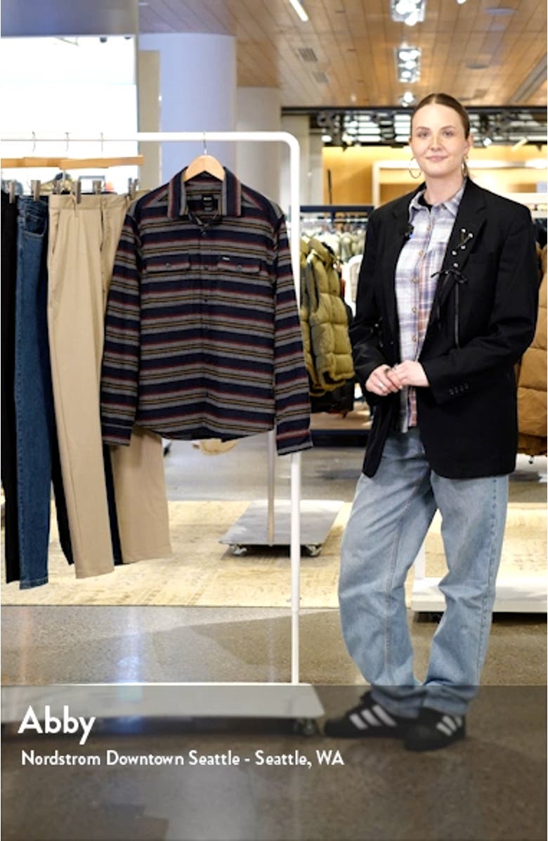 Blanket Stripe Button-Up Overshirt, sales video thumbnail