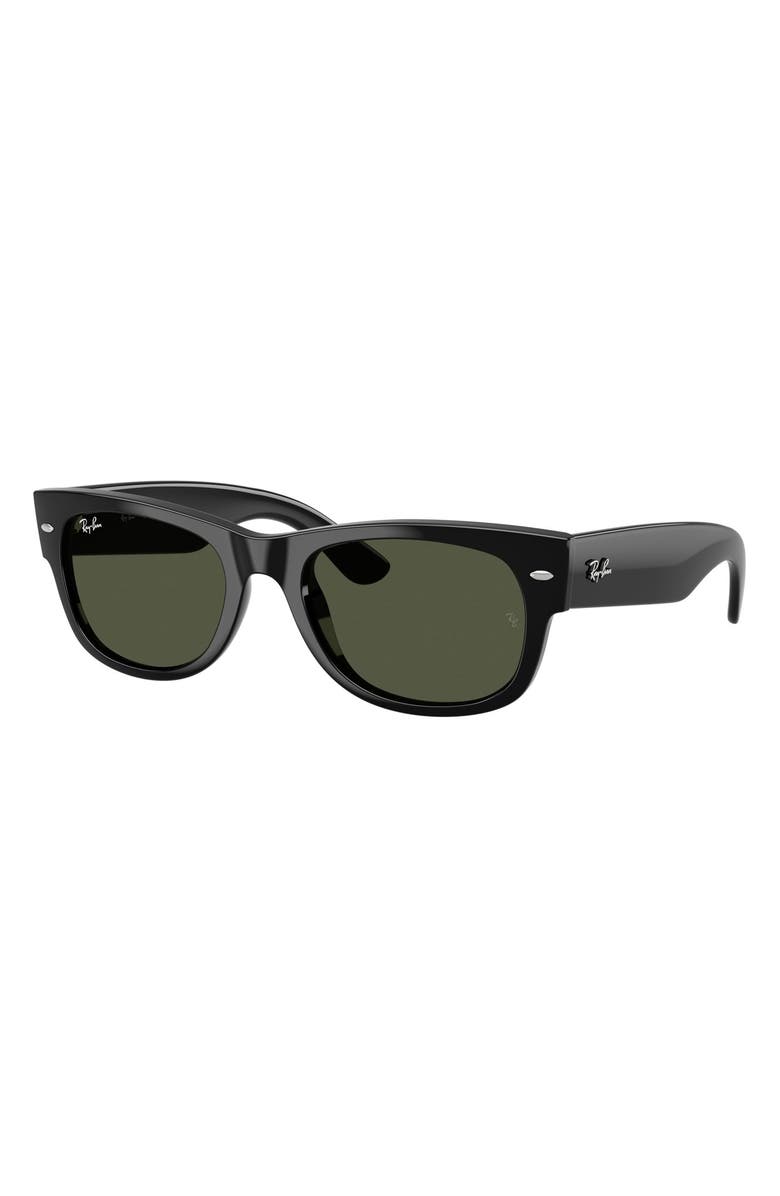 Ray-Ban Mega Wayfarere II Square Sunglasses, Alternate, color, Black / Green