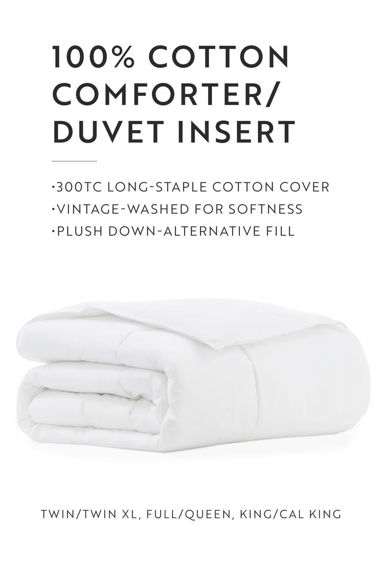 Cotton Comforter Duvet Insert, Alternate, color, WHITE