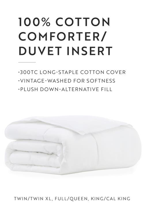 Homespun Cotton Comforter Duvet Insert In White