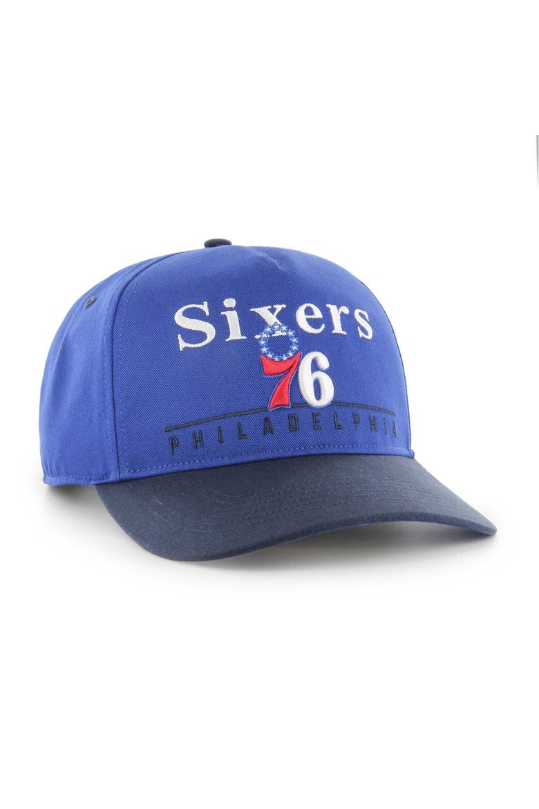 Men's '47 Royal/Black Philadelphia 76ers Super Hitch Adjustable Hat, Alternate, color, Royal