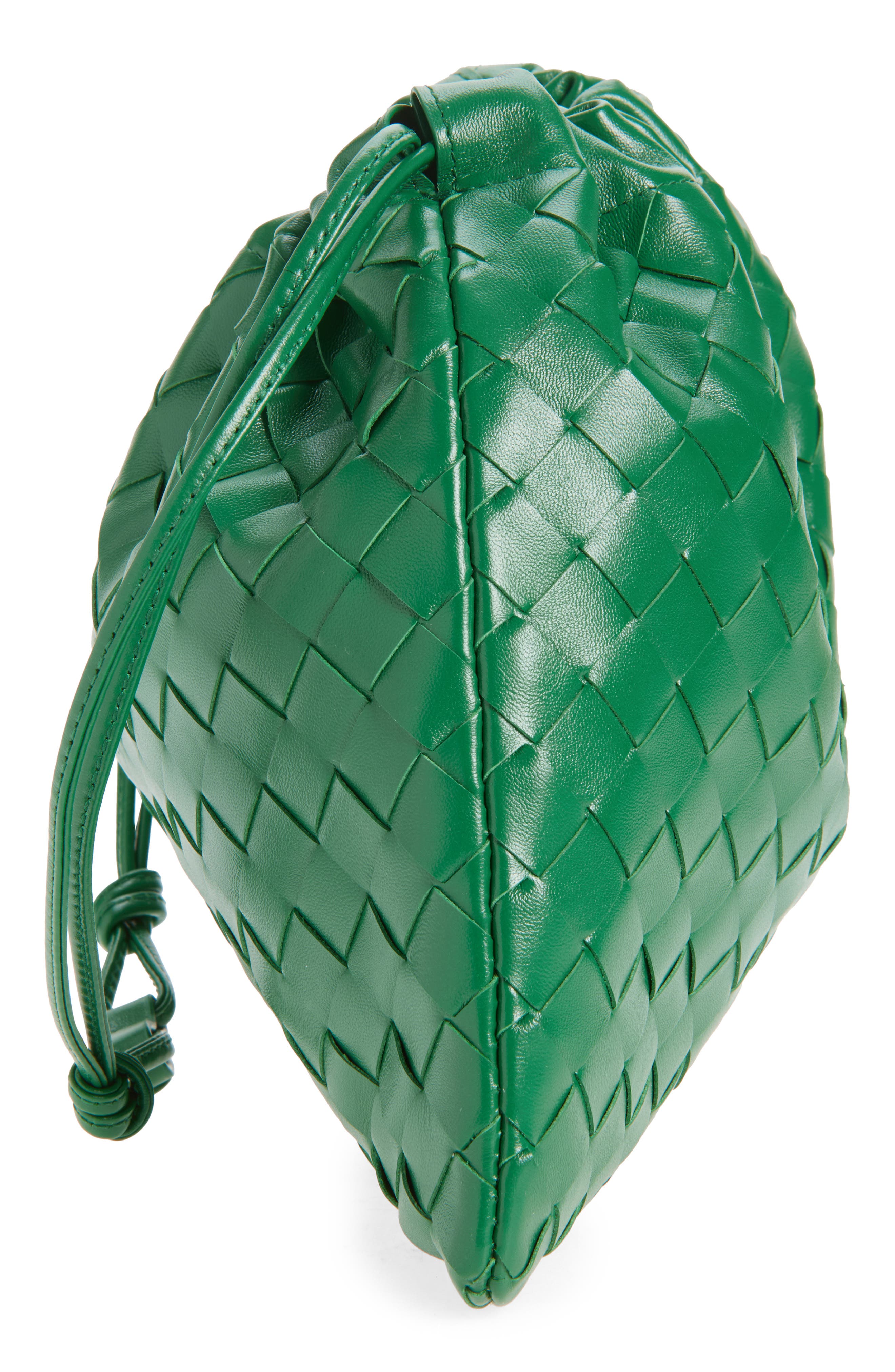 Bottega Veneta Medium Dustbag Intrecciato Leather Shoulder Bag, Alternate, color, 3197 Jungle-Gold