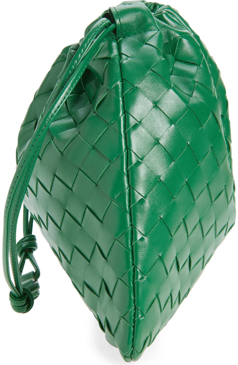 Bottega Veneta Medium Dustbag Intrecciato Leather Shoulder Bag, Alternate, color, 3197 Jungle-Gold