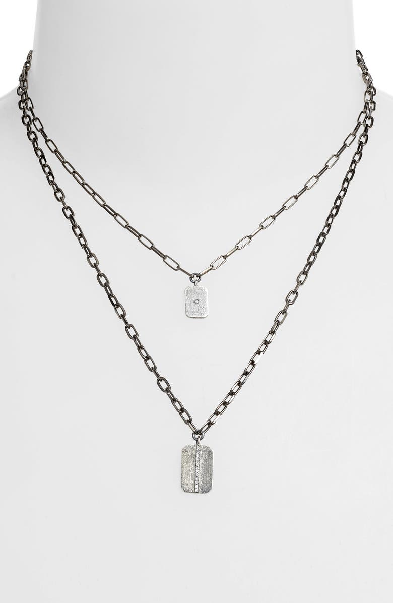 ela rae Lara Layered Rectangular Pendant Necklace, Alternate, color, 