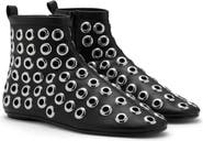 MANGO Faux Leather Ankle Boot with Eyelets