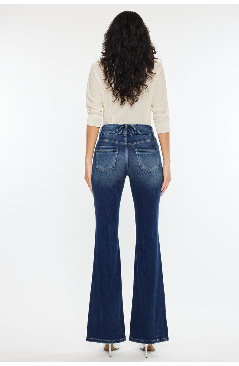 KanCan Michelle High Rise Flare Jeans, Alternate, color, Dark Wash