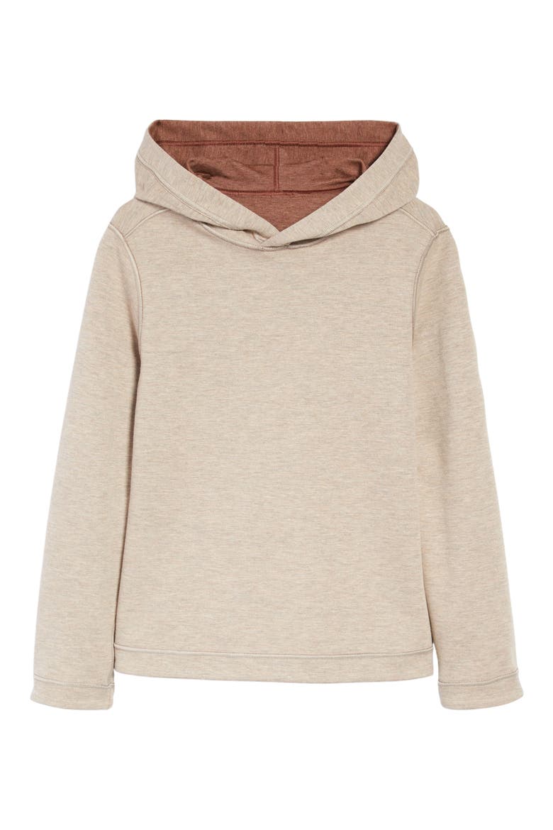 Kids' Solid Reversible Hoodie, Main, color, RUST/ OATMEAL