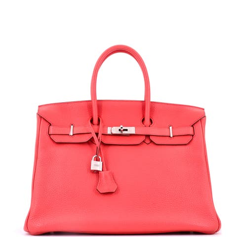 Birkin Handbag Pink Togo With Palladium Hardware 35