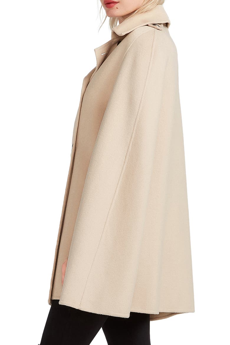 On My Mind Double Breasted Wool Blend Cape, Alternate, color, PALE OAT
