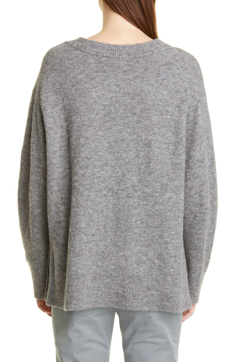 Vince Side Slit V-Neck Tunic Sweater, Alternate, color, 