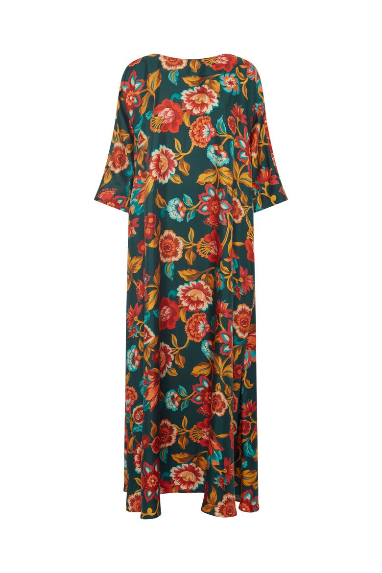 Muumuu Dress Round Neck Hottie Emerald, Alternate, color, Hottie Emerald