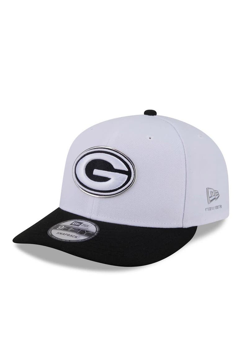 Men's New Era  White/Black Green Bay Packers 2026 NFL Draft Pre-Curved 9FIFTY Snapback Hat, Main, color, White
