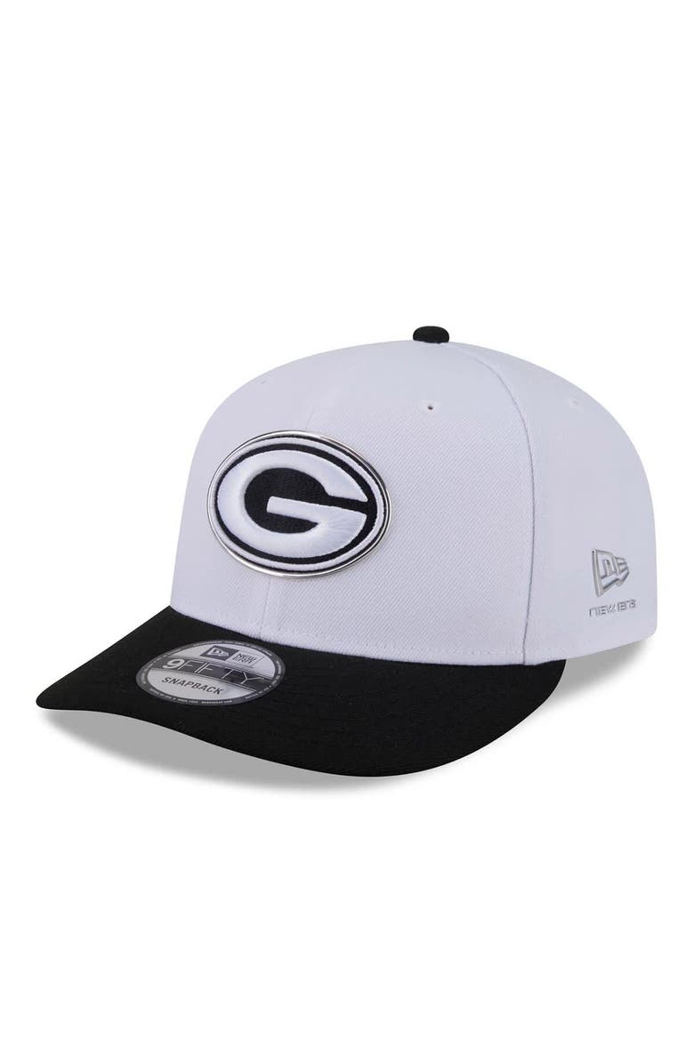 New Era Men's New Era  White/Black Green Bay Packers 2026 NFL Draft Pre-Curved 9FIFTY Snapback Hat, Main, color, White