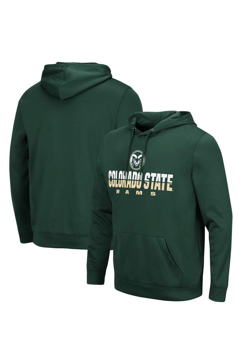 Men's Colosseum Green Colorado State Rams Lantern Pullover Hoodie, Main, color, Green