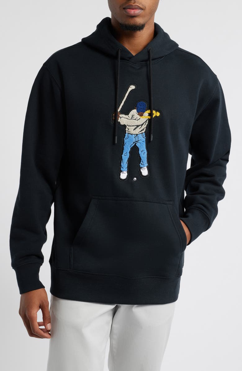 Eastside Golf Swingman Core Fleece Hoodie, Main, color, Black