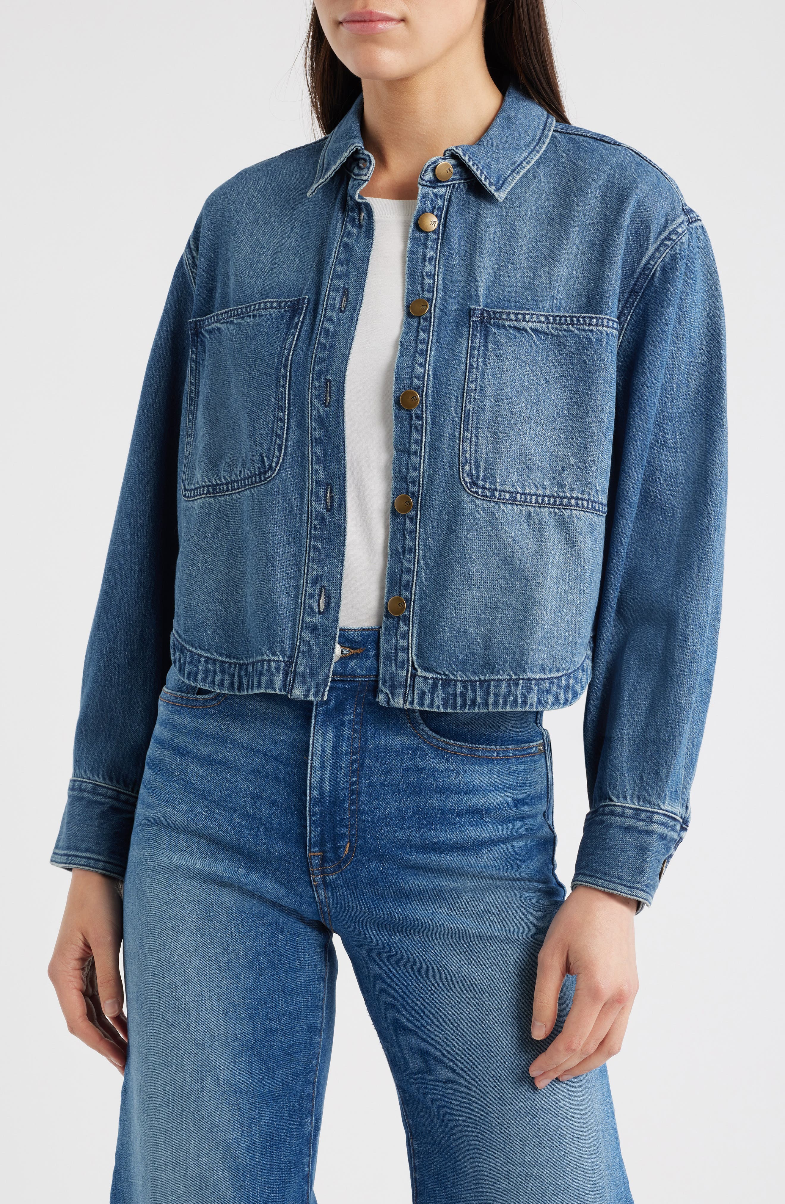 Madewell Denim Crop Shirt