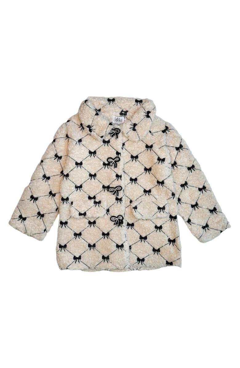 Lola + The Boys Pretty Bow Coat, Main, color, 