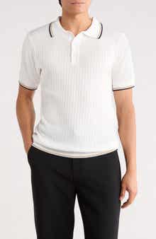 TOM BAINE Knit Polo Sweater