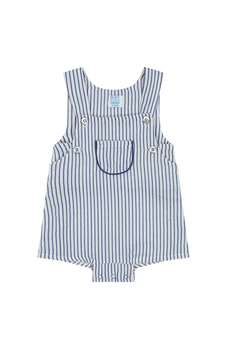 Mer St. Barth Julien Baby Boy Romper Marine Stripe, Main, color, Blue