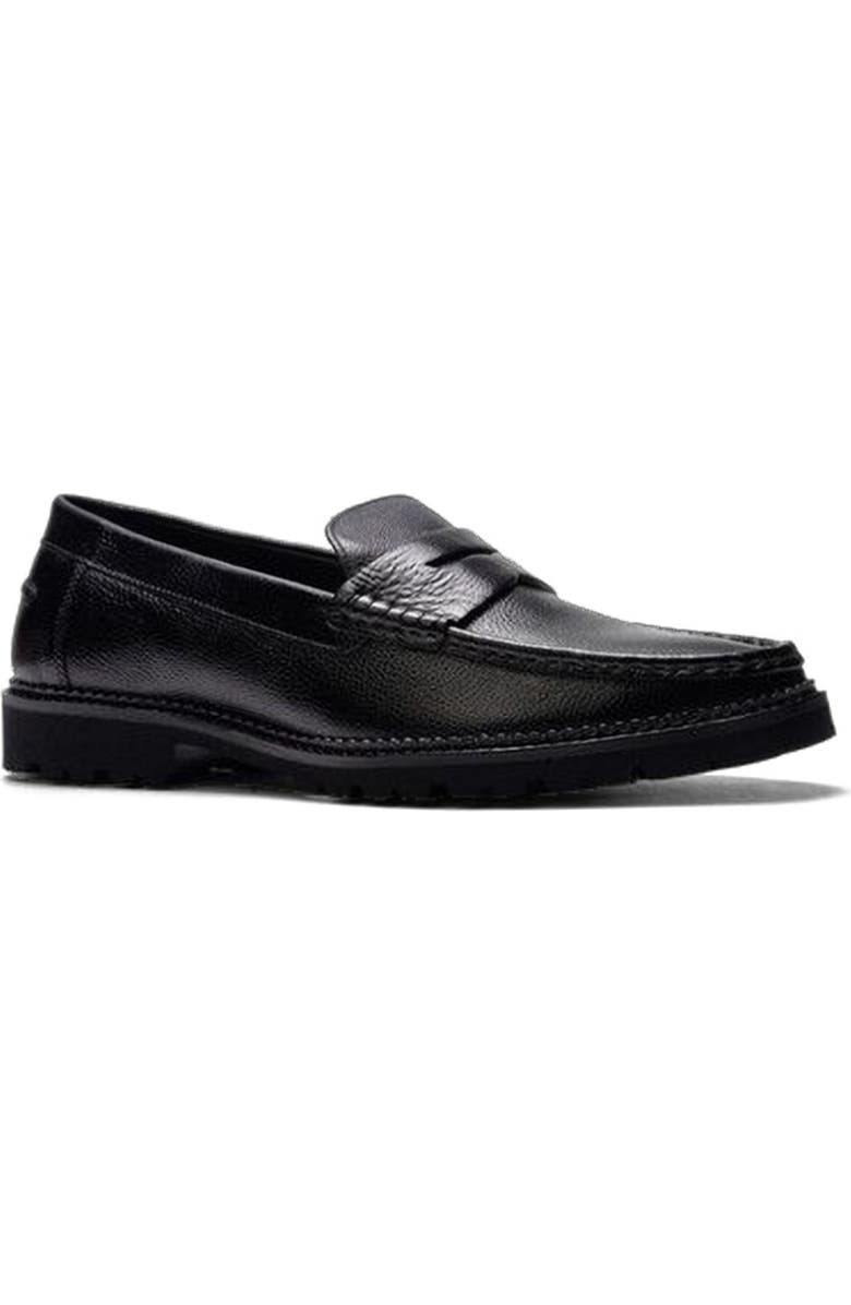 A. Veer Jasper Penny Loafer, Alternate, color, Black Leather