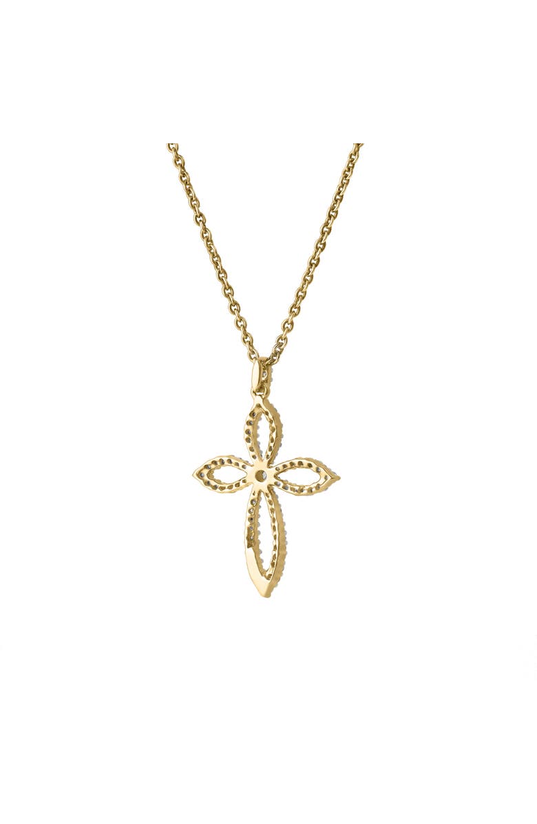LuvMyJewelry Heavens Whisper 10K Gold Diamond Cross Pendant - 0.25 CT, Alternate, color, 10K Yellow Gold