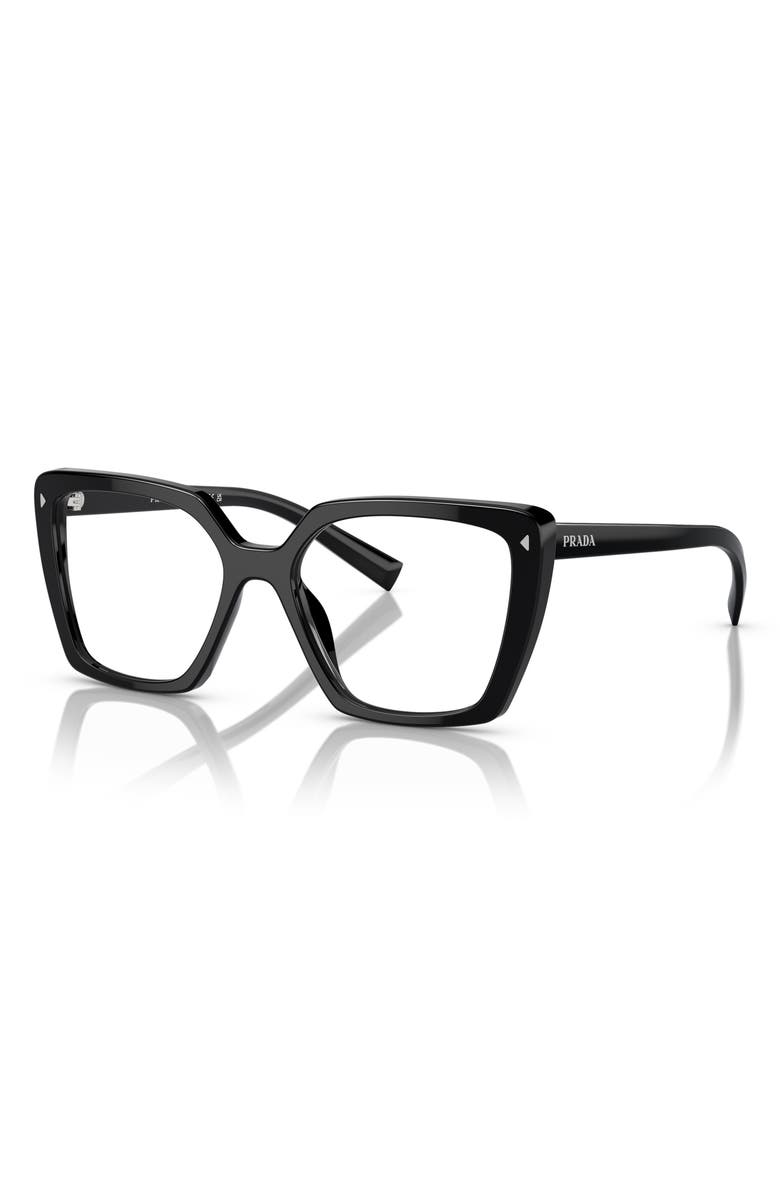 Prada 51mm Square Optical Glasses, Alternate, color,