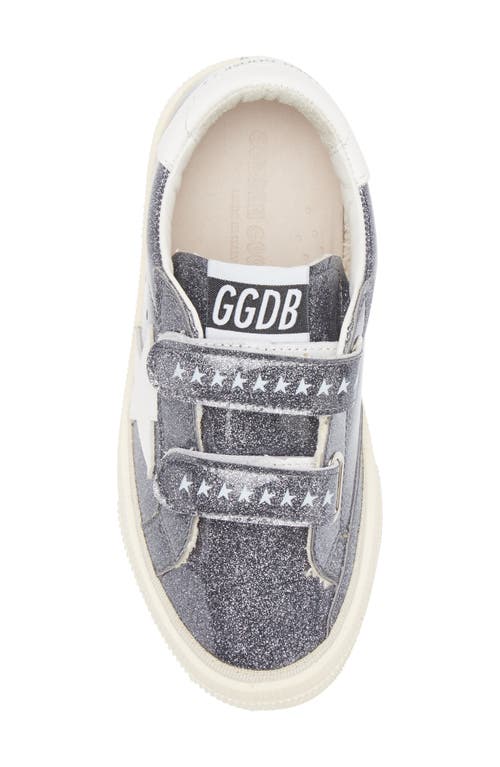 Golden Goose Kids' May School Glitter Sneaker In Antracite/white