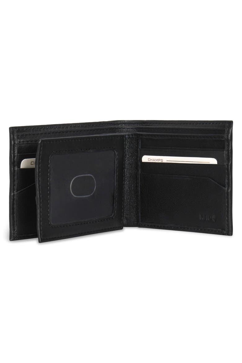 Classic ID Flap Leather Bifold Wallet, Alternate, color, BLACK