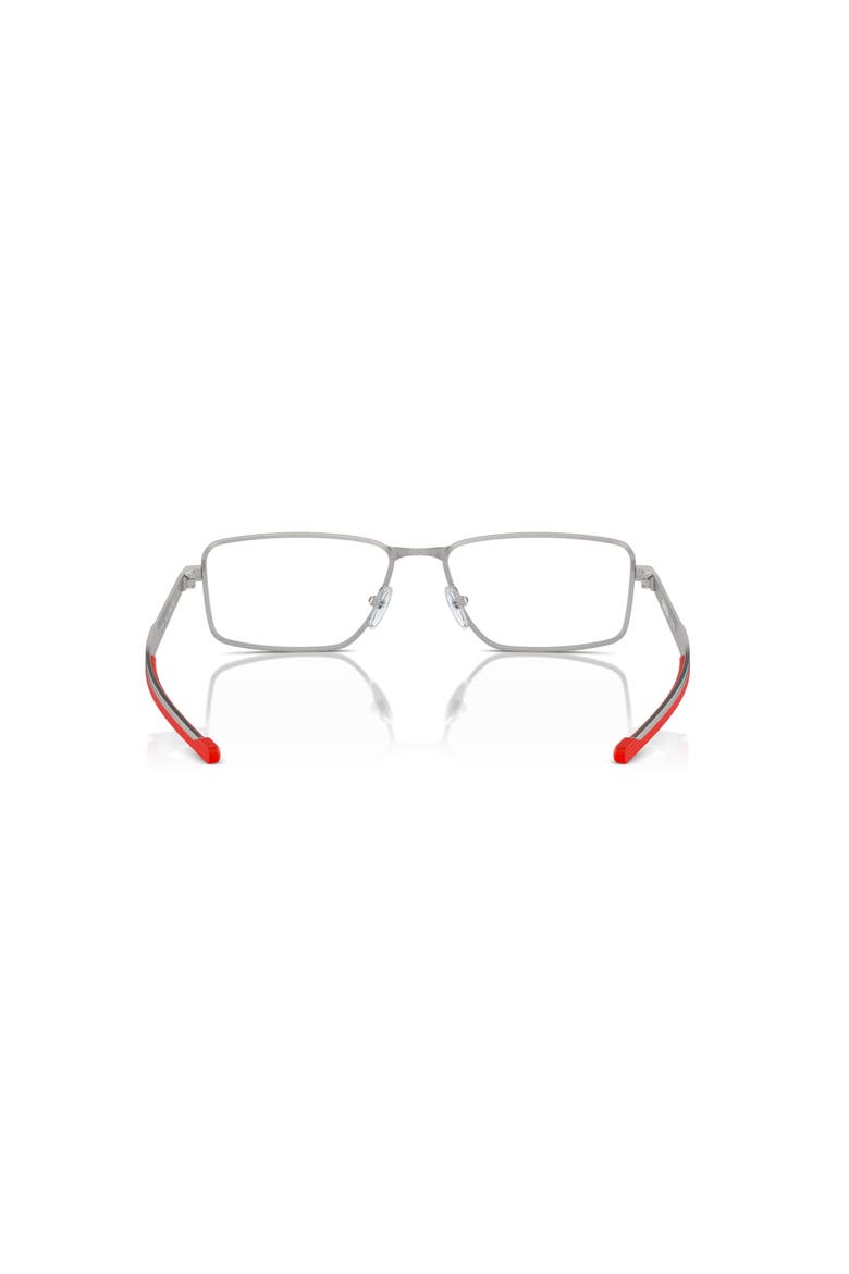 57mm Rectangle optical glasses, Alternate, color, Silver/ Red