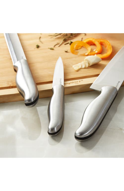 Berghoff Dina Entity 6-piece Knife Block Set In Silver