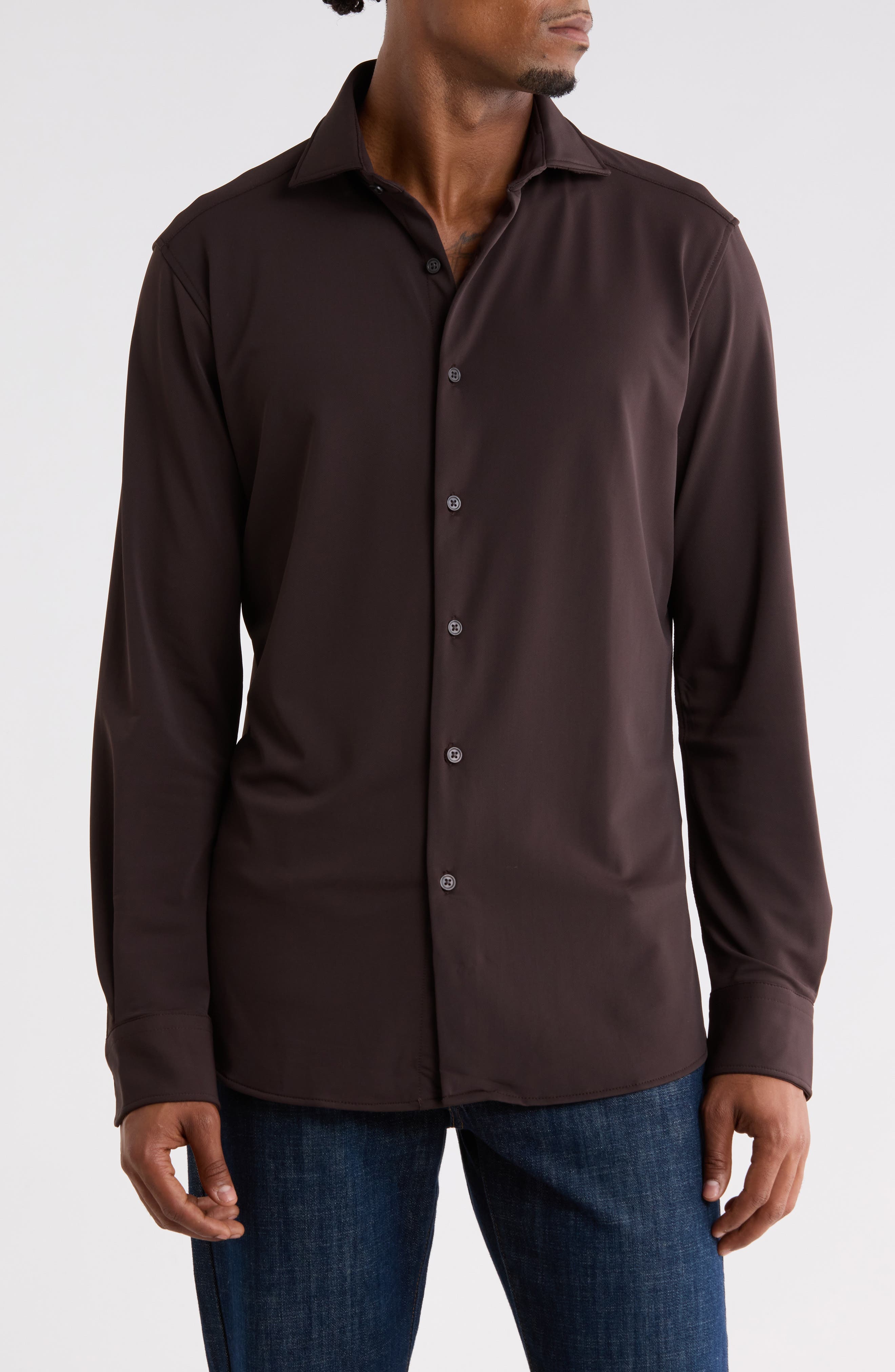 Power Stretch Long Sleeve Button-Up Shirt