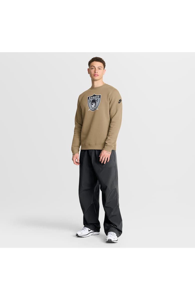 Nike Men's Nike Tan Las Vegas Raiders Swing Pass Rewind Club Pullover Sweatshirt, Alternate, color, Tan