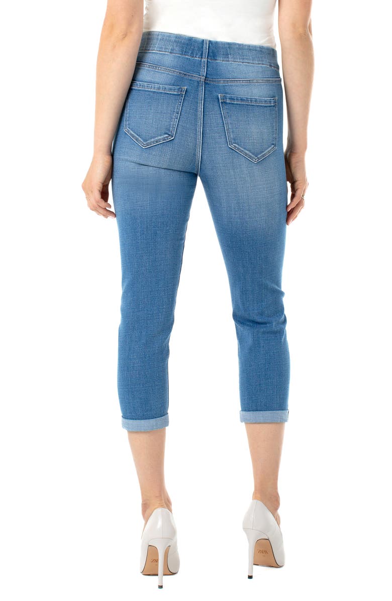 Liverpool Los Angeles Liverpool Chloe Pull-On High Waist Roll Cuff Crop Skinny Jeans, Alternate, color, 