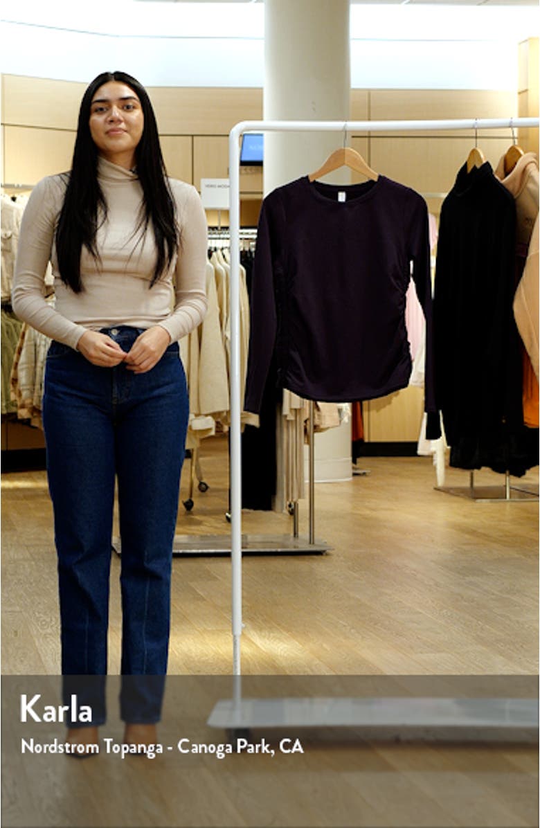 Ruched Long Sleeve T-Shirt, sales video thumbnail