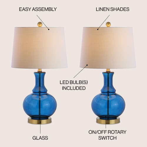 Jonathan Y Lavelle 25" Glass Led Table Lamp