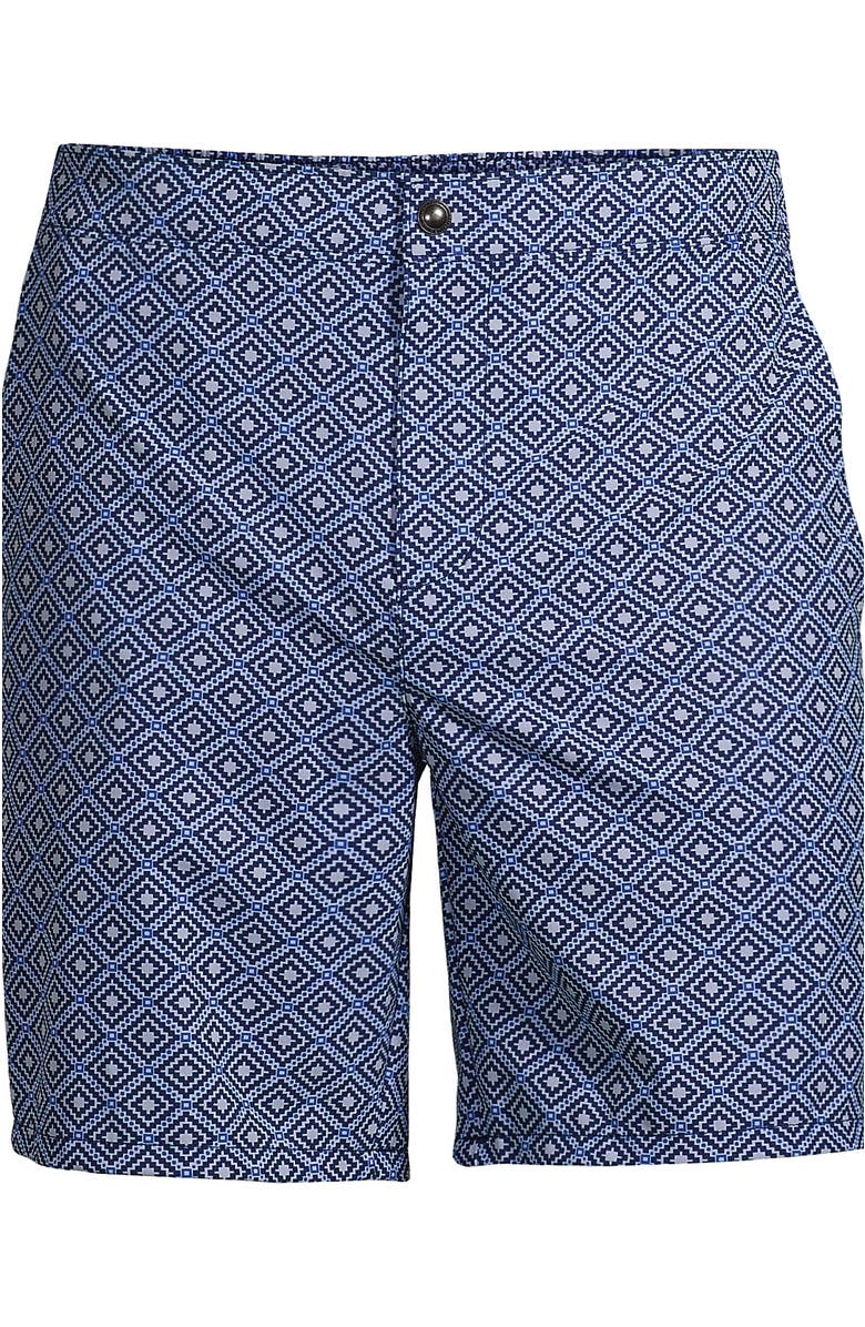 Lands' End Lined 7" Hybrid Swim Shorts, Alternate, color, 