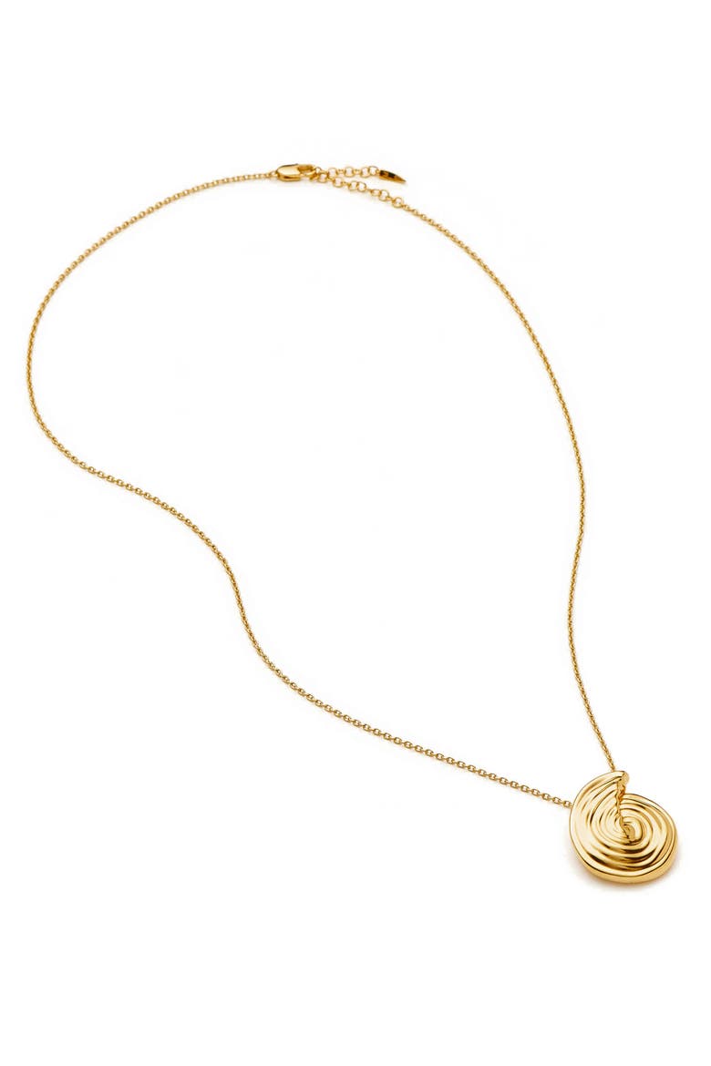 Large Spiral Pendant Necklace, Alternate, color, GOLD