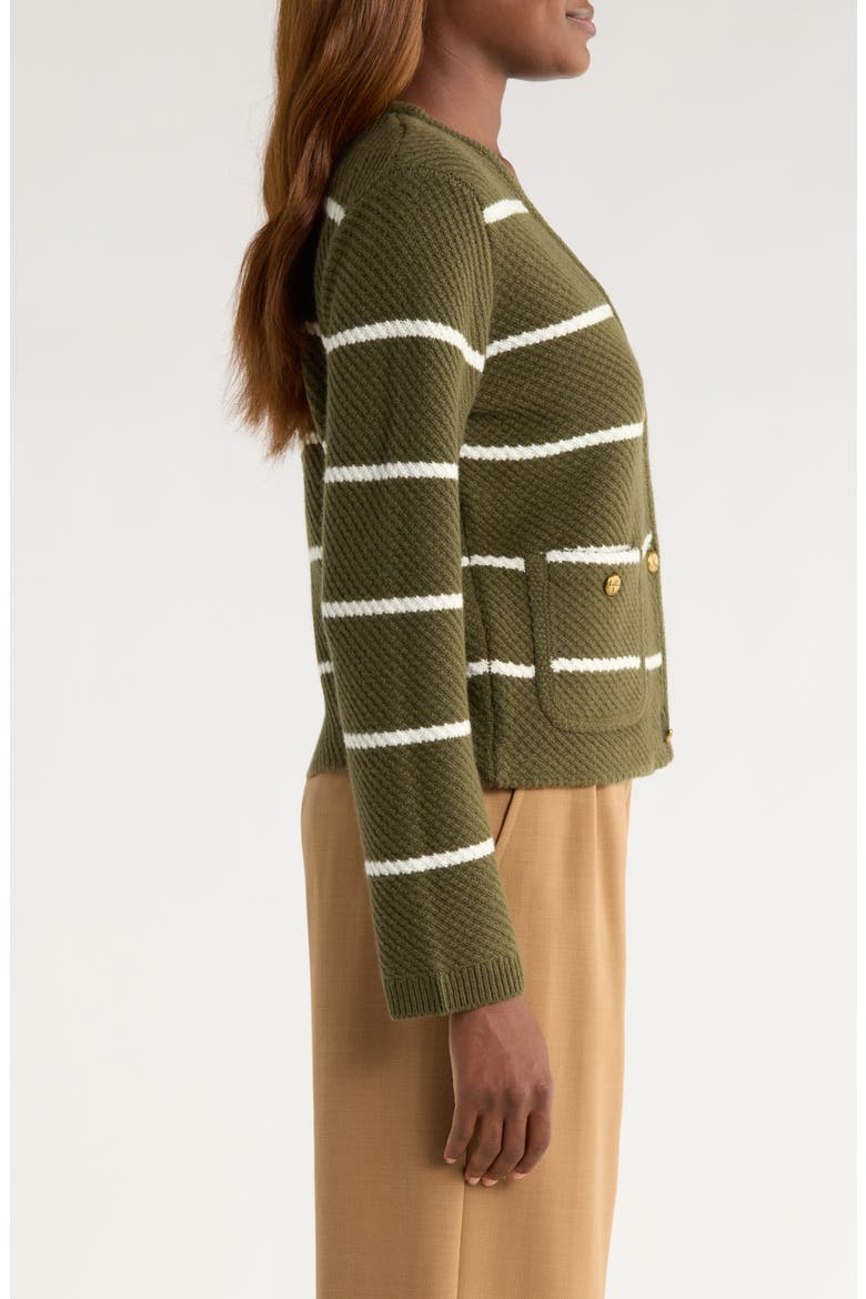 Peggy Stripe Wool Cardigan, Alternate, color, ARMMT