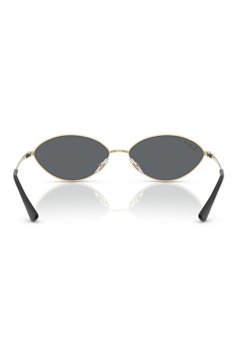 Kai 56mm Polarized Oval Sunglases, Alternate, color, PALE GOLD / DARK GREY POLAR