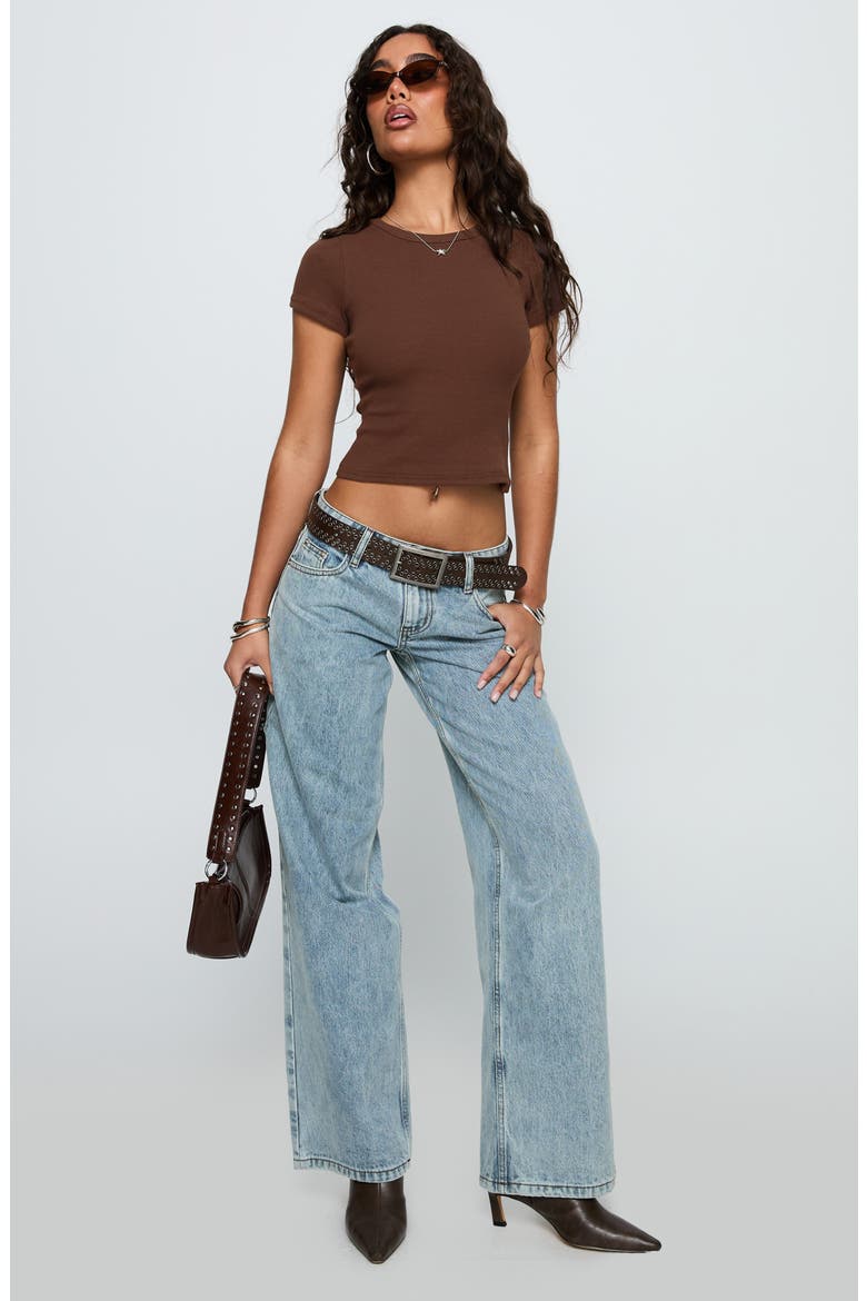 Ellanor Slouchy Low Rise Wide Leg Jeans, Alternate, color, BLUE