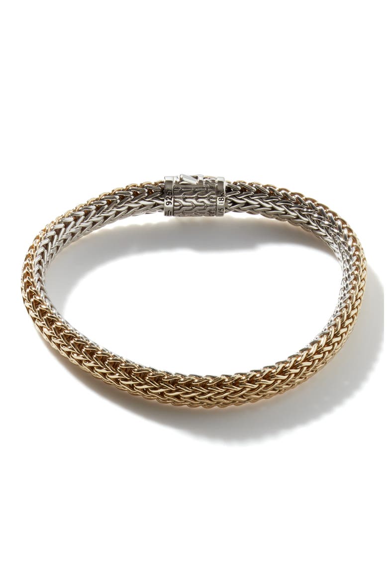 'Classic Chain' Small Reversible Bracelet, Alternate, color, GOLD/SILVER