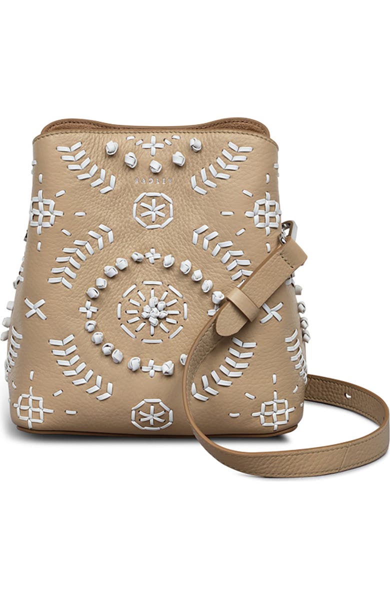 Radley Dukes Place Stitched Crossbody Bag, Main, color, Stone