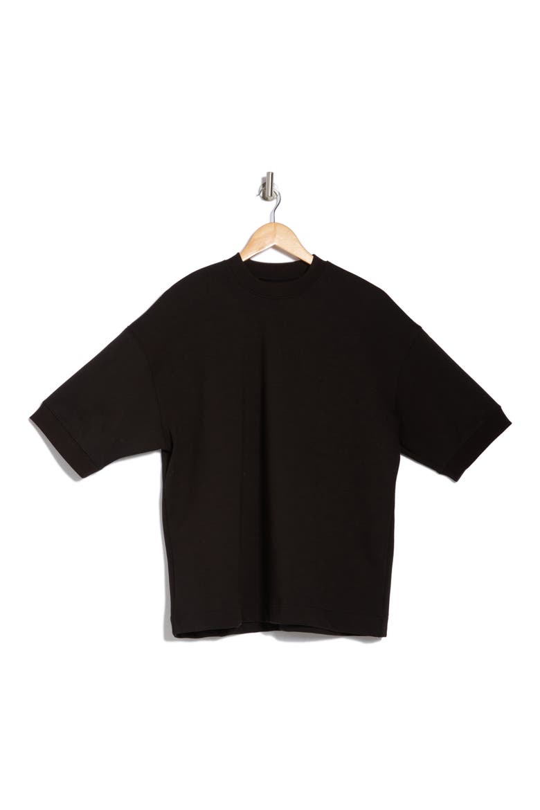 Oversize Heavyweight Cotton Blend T-Shirt, Alternate, color, BLACK