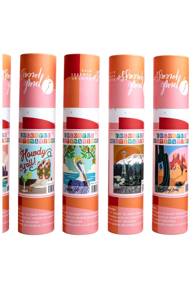 Desert Daydream Paint-by-Numbers Kit, Alternate, color, Orange / Green