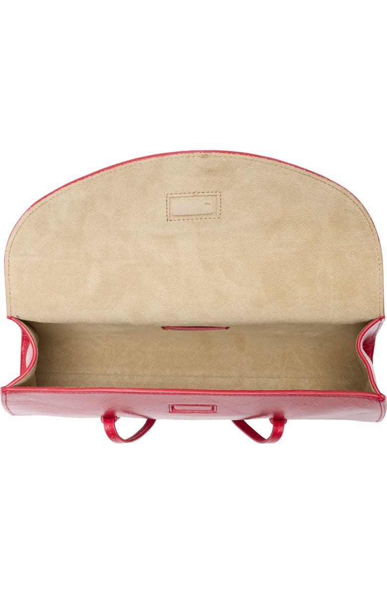 Reformation Elena Leather Shoulder Bag, Alternate, color, Poppy Leather