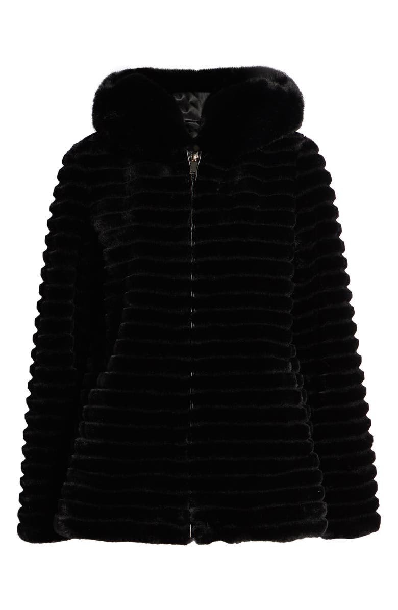 Gallery Faux Fur Hooded Jacket, Alternate, color, 