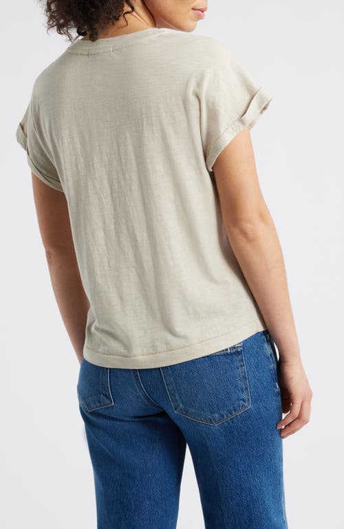 Wit & Wisdom Embroidered Eyelet Cap Sleeve T-shirt In Stone