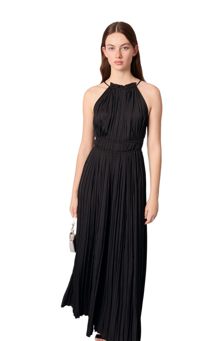 maje Pleated jumpsuit, Alternate, color, 