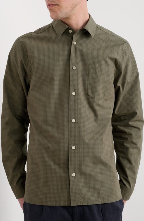 Seasalt Cornwall Turnstone Check Organic Cotton Button-up Shirt In Green