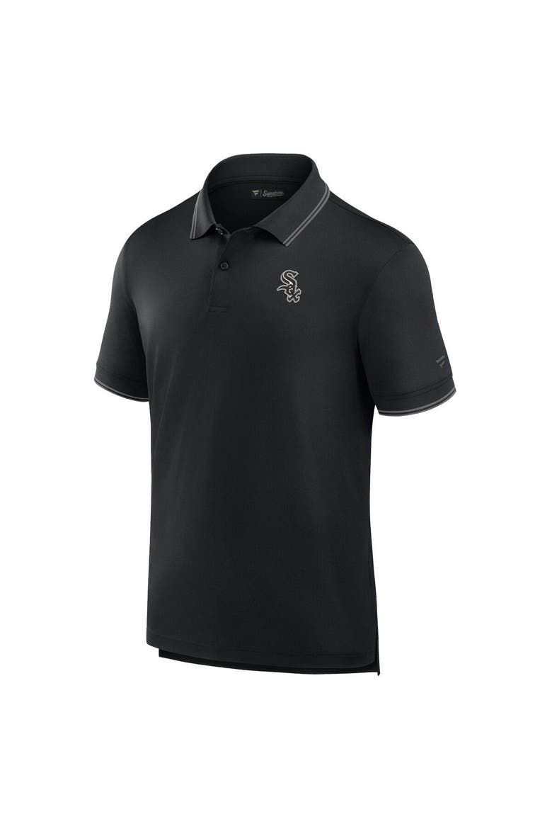 Men's Fanatics Signature Black Chicago White Sox Pique Polo Shirt, Alternate, color, Black